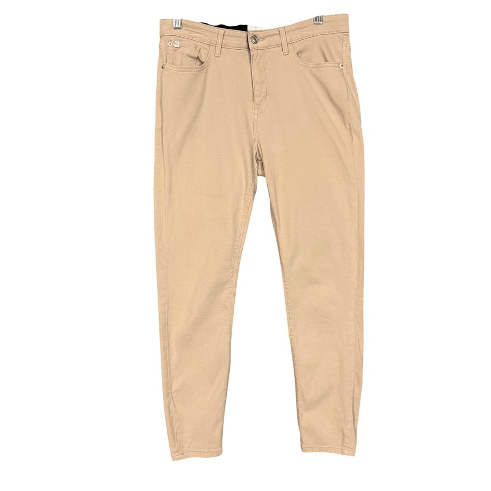 Curve Appeal Skinny Pants Women 10/30 Tan Khaki High Rise Stretch 5-Pocket
